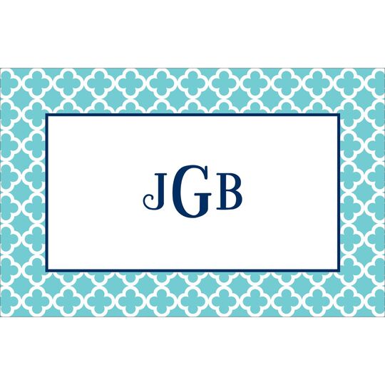 Blue Teal Bristol Tile Placemats